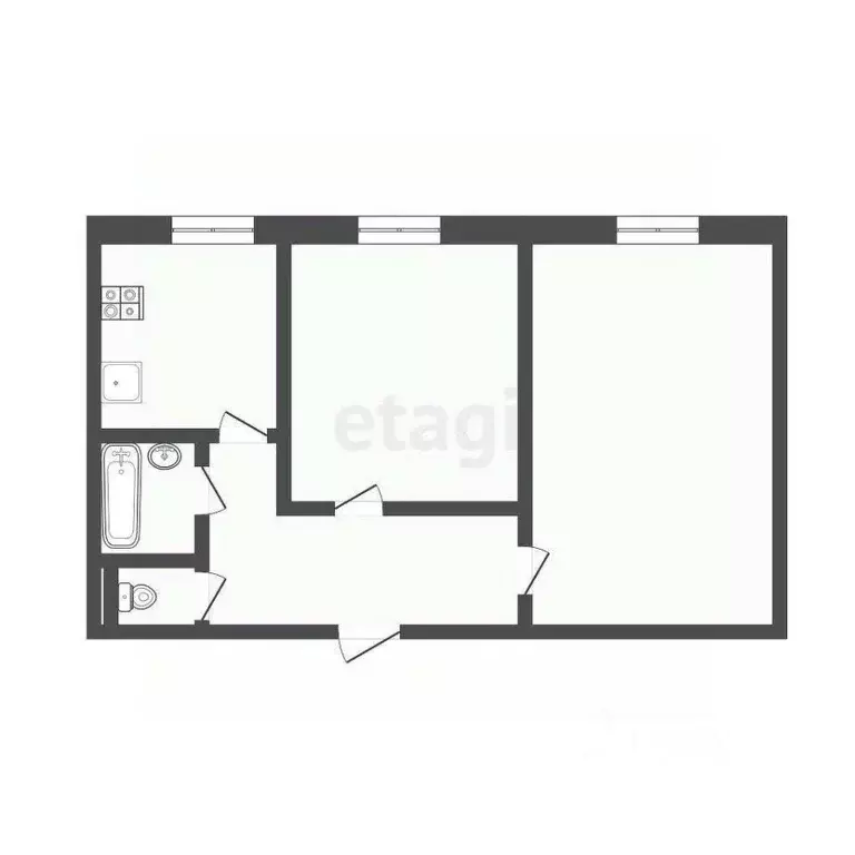 2-к кв. Бурятия, Улан-Удэ ул. Борсоева, 69 (52.3 м) - Фото 2