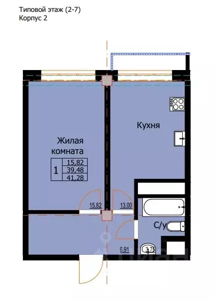 1-к кв. Ставропольский край, Ессентуки  (41.28 м) - Фото 0