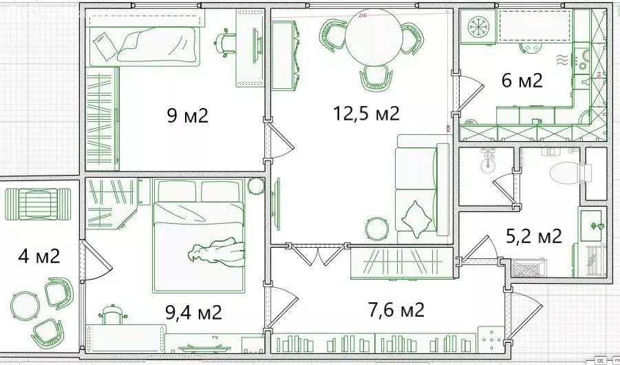 3-комнатная квартира: Москва, Соловьиный проезд, 2 (53 м) - Фото 1