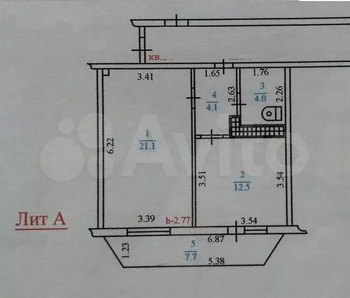 1-к. квартира, 42 м, 5/16 эт. - Фото 0