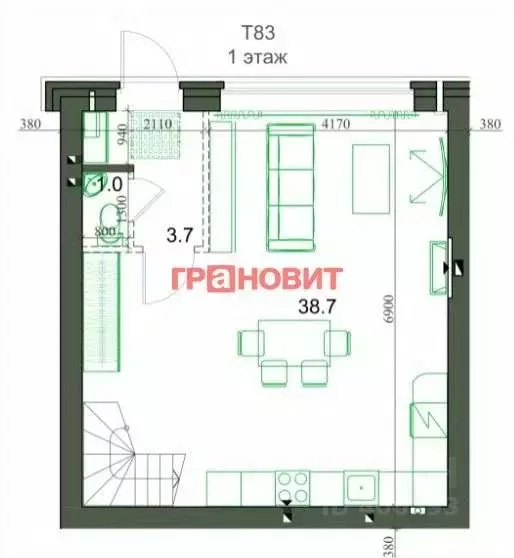 Таунхаус в Новосибирская область, Новосибирский район, Мичуринский ... - Фото 1