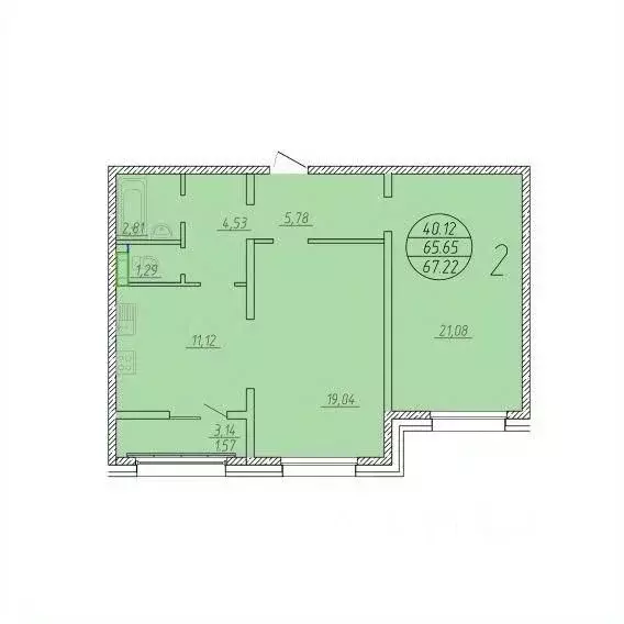 2-к кв. Сахалинская область, Анивский городской округ, с. Новотроицкое ... - Фото 1