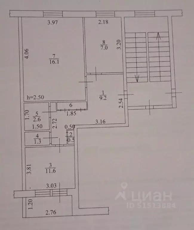2-к кв. Амурская область, Свободный Школьная ул., 59 (49.2 м) - Фото 2