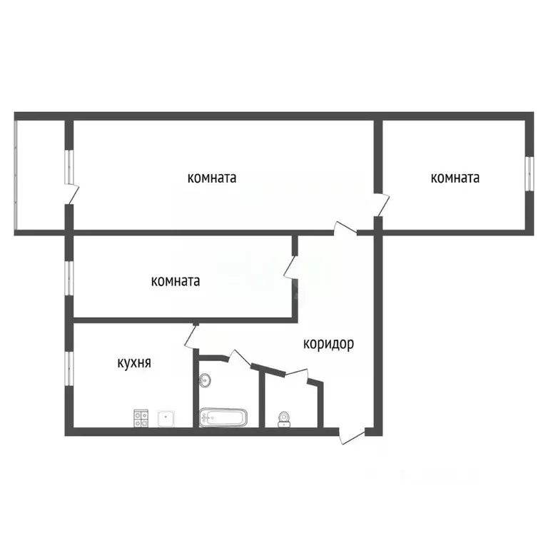 3-к кв. Воронежская область, Воронеж ул. Ворошилова, 44 (59.5 м) - Фото 2