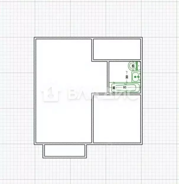 1-к кв. Пензенская область, Пенза ул. Красная Горка, 37Б (30.2 м) - Фото 1