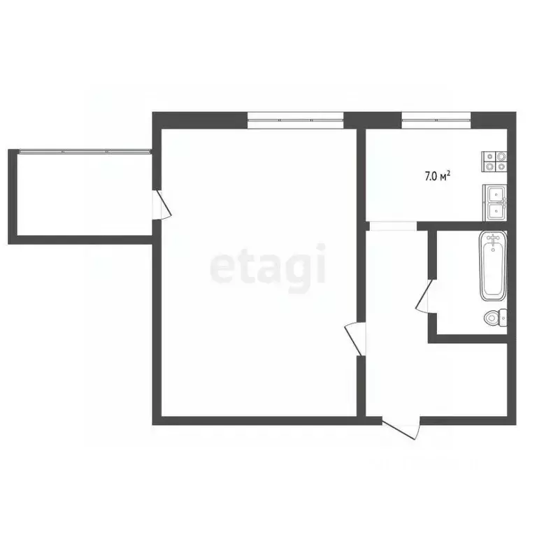 1-к кв. Владимирская область, Муром Московская ул., 71 (28.5 м) - Фото 1