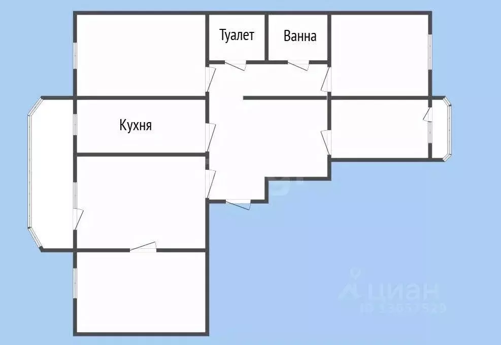 5-к кв. Иркутская область, Иркутск ул. Воровского, 11 (68.3 м) - Фото 2