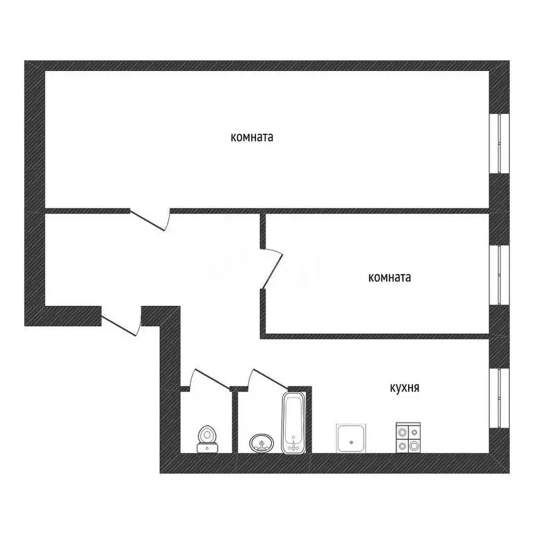 2-комнатная квартира: Кириши, проспект Ленина, 15 (41.4 м) - Фото 0