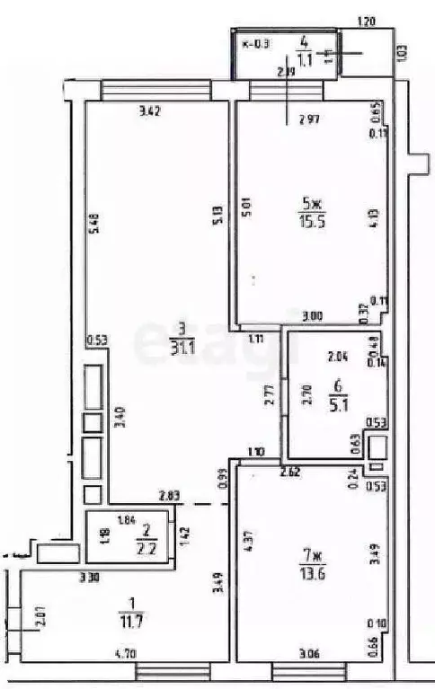 2-к кв. Калининградская область, Калининград Октябрьская ул., 12 ... - Фото 1