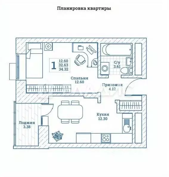 1-к кв. Московская область, Щелково городской округ, Монино пгт ул. ... - Фото 1