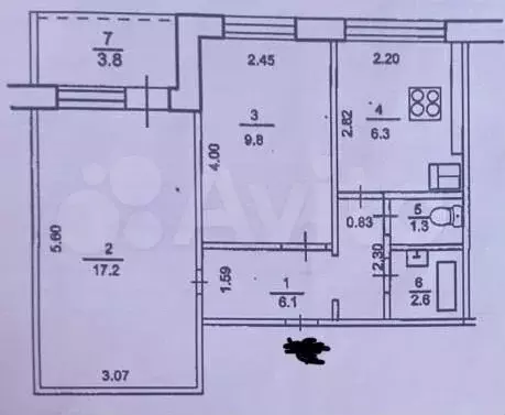 2-к. квартира, 45 м, 2/9 эт. - Фото 0