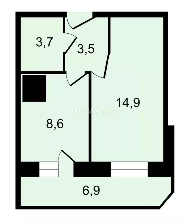 1-к кв. Санкт-Петербург Пулковское ш., 40К3 (32.8 м) - Фото 1