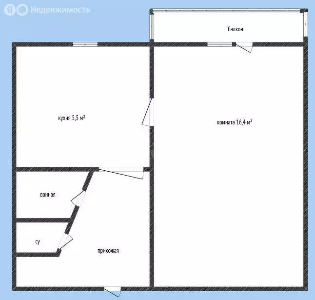 1-комнатная квартира: Новороссийск, улица Челюскинцев, 14 (30.4 м) - Фото 1