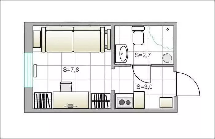 Квартира-студия: Казань, улица Восстания, 93А (13 м) - Фото 1