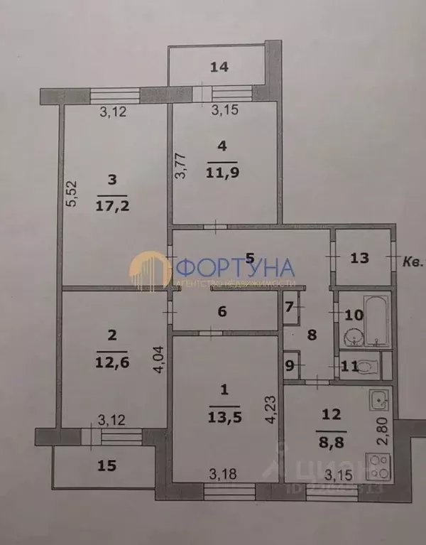 4-к кв. Белгородская область, Белгород 10-й мкр, ул. 60 лет Октября, 2 ... - Фото 0