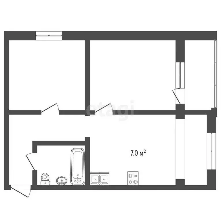 3-комнатная квартира: Самара, улица Карбышева, 61Б (66 м) - Фото 0