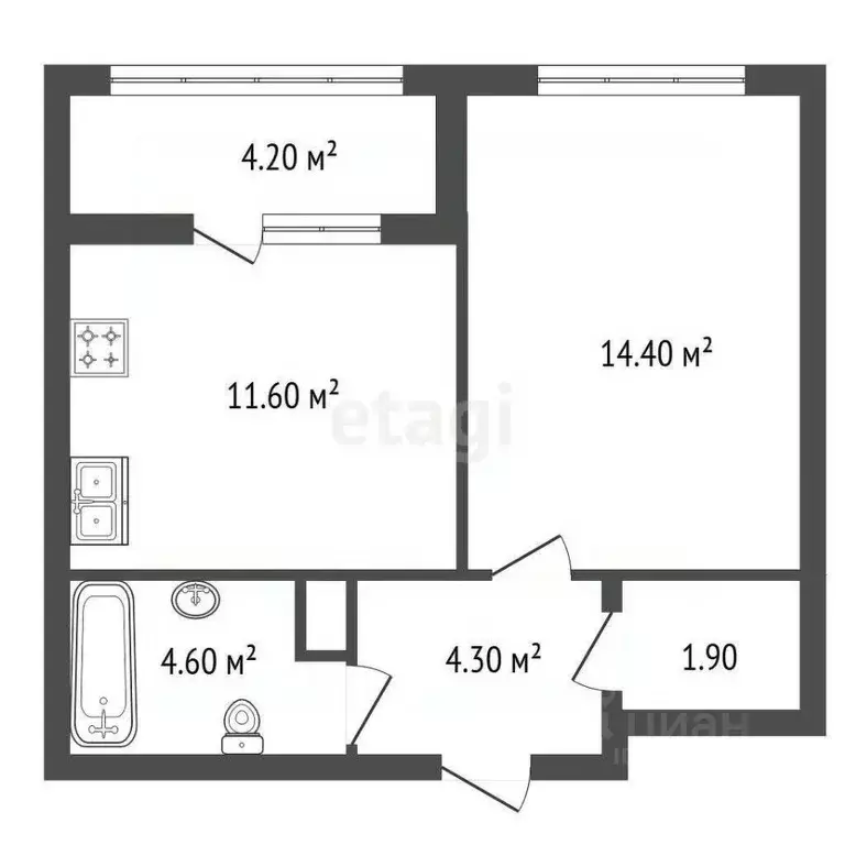 1-к кв. Санкт-Петербург бул. Измайловский, 4к2 (38.9 м) - Фото 2