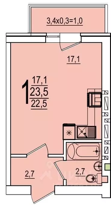 Студия Адыгея, Тахтамукайский район, Старобжегокайское с/пос, Новая ... - Фото 1
