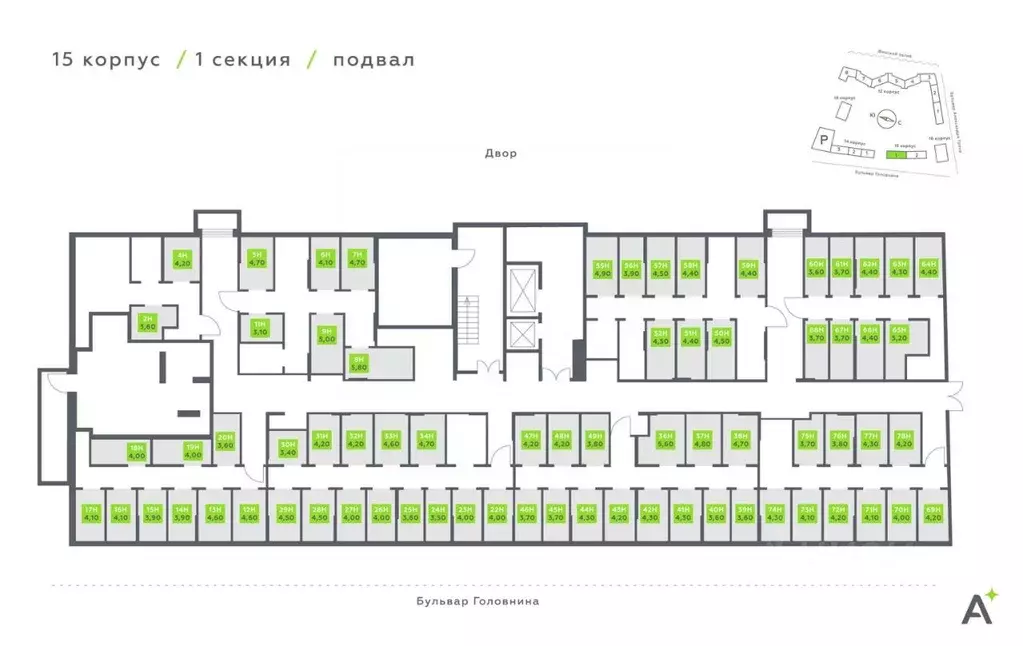 Помещение свободного назначения в Санкт-Петербург Аквилон Залив жилой ... - Фото 2