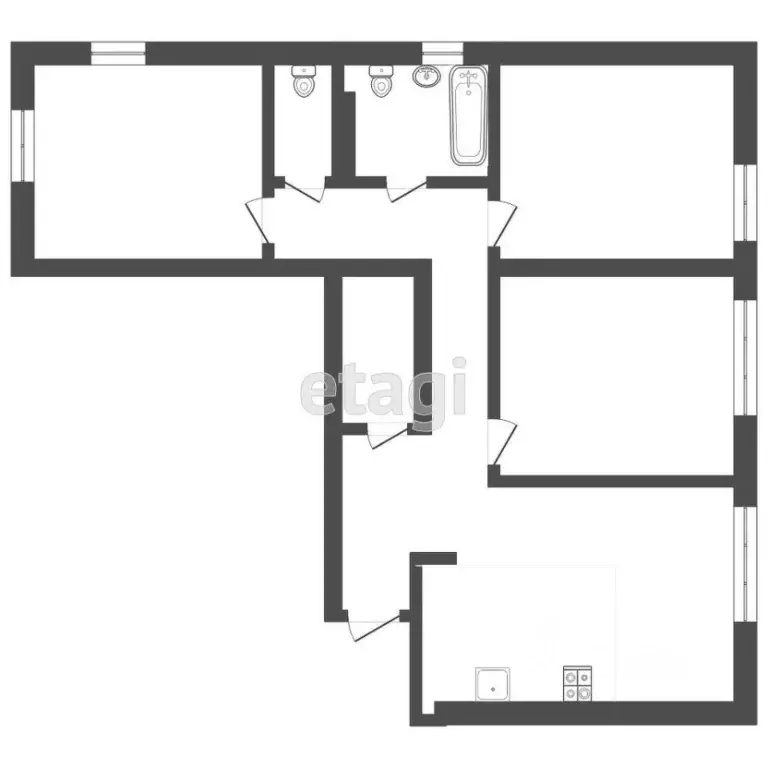 3-к кв. Тюменская область, Тюмень ул. Николая Ростовцева, 22 (93.0 м) - Фото 1