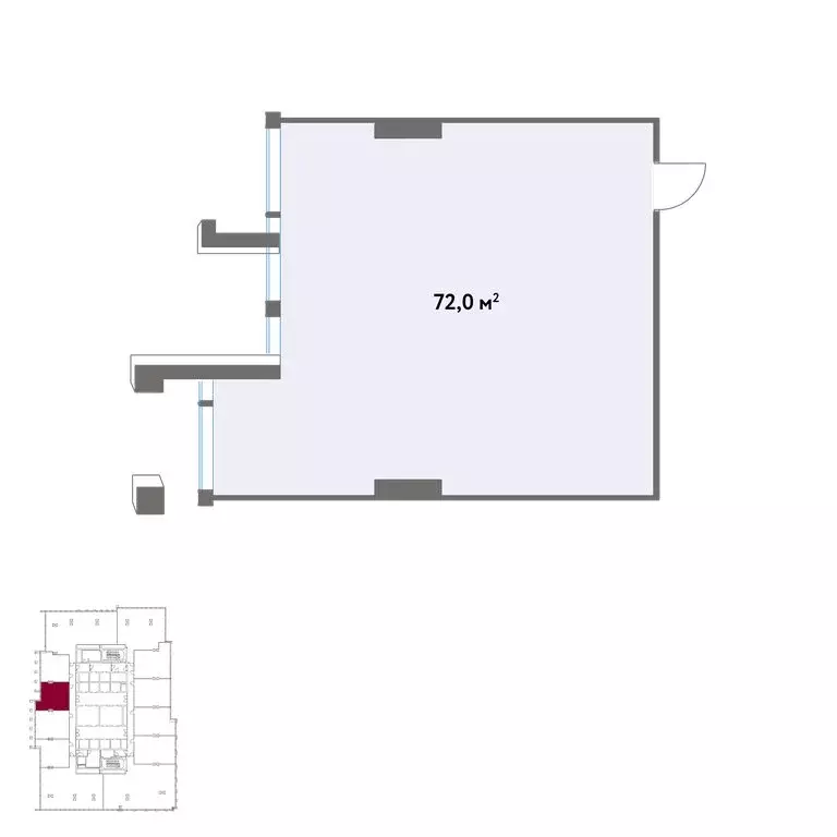 Офис (72 м) - Фото 1