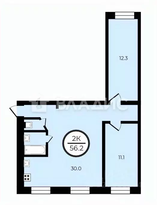 2-к кв. Ленинградская область, Никольское Тосненский район, Советский ... - Фото 1