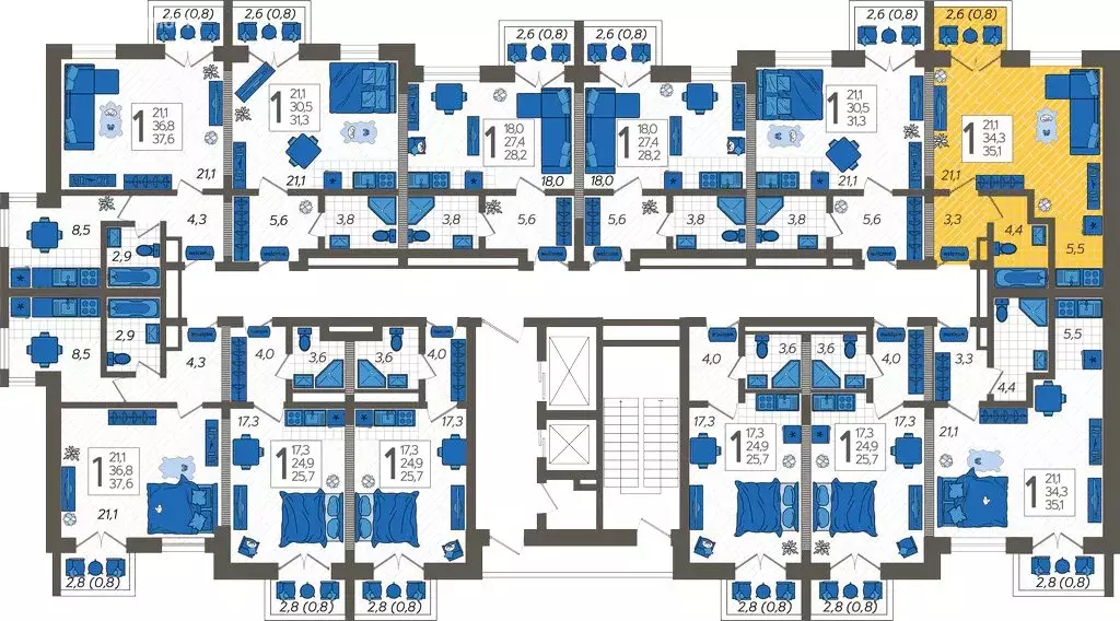 Квартира-студия: Сочи, улица Искры, 88к6 (35.1 м) - Фото 1