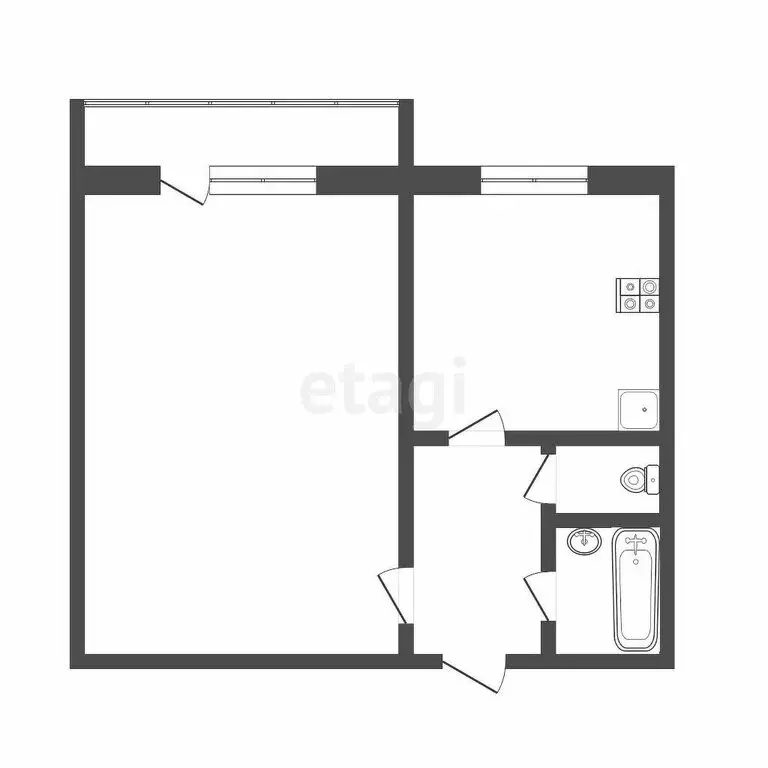 1-комнатная квартира: Челябинск, Шуменская улица, 31А (31.7 м) - Фото 0