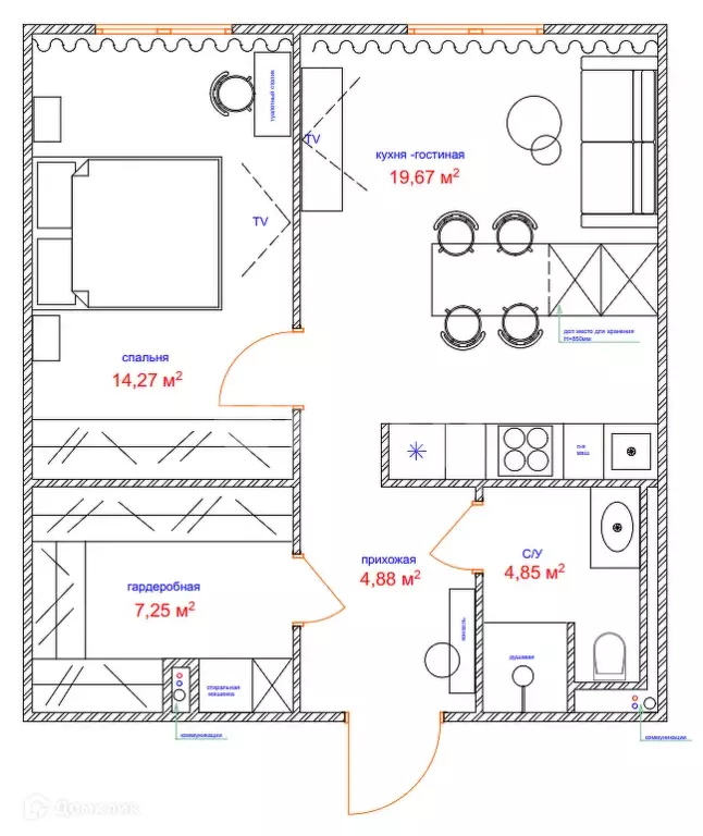 Продаётся 1-к квартира, 50.8 м - Фото 1
