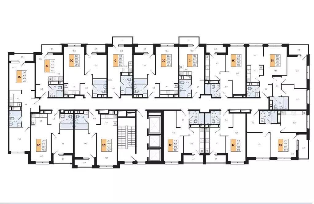 2-к кв. Приморский край, Владивосток ул. Расула Гамзатова, 7к2 (43.9 ... - Фото 1