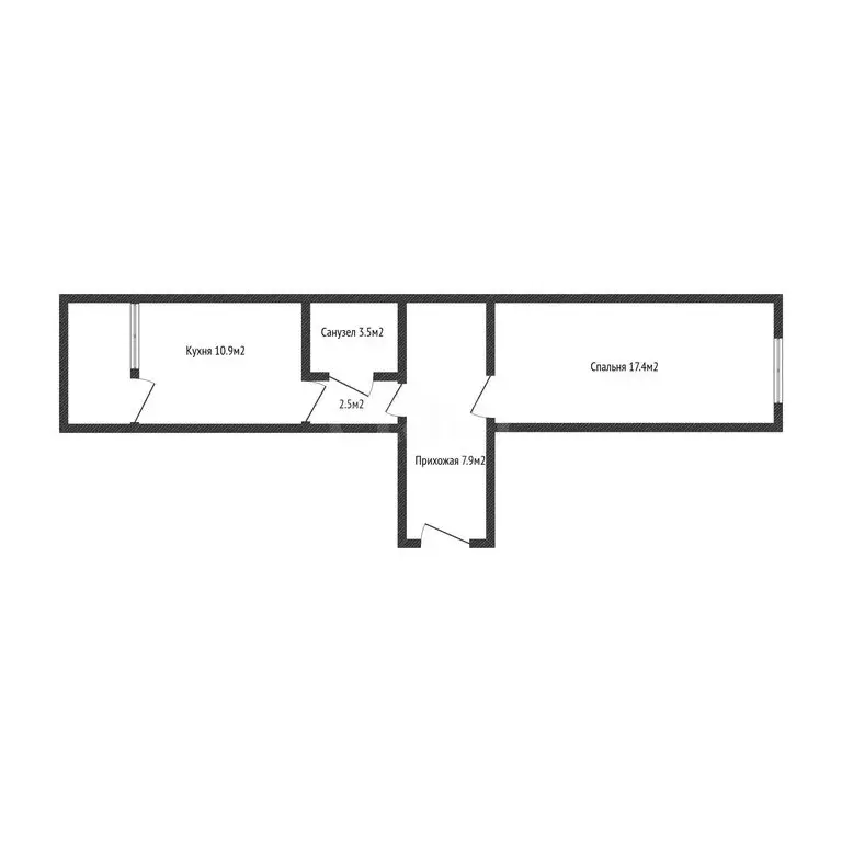 1-комнатная квартира: Берёзовый, 2-я Целиноградская улица, 38/2 (42.2 ... - Фото 1