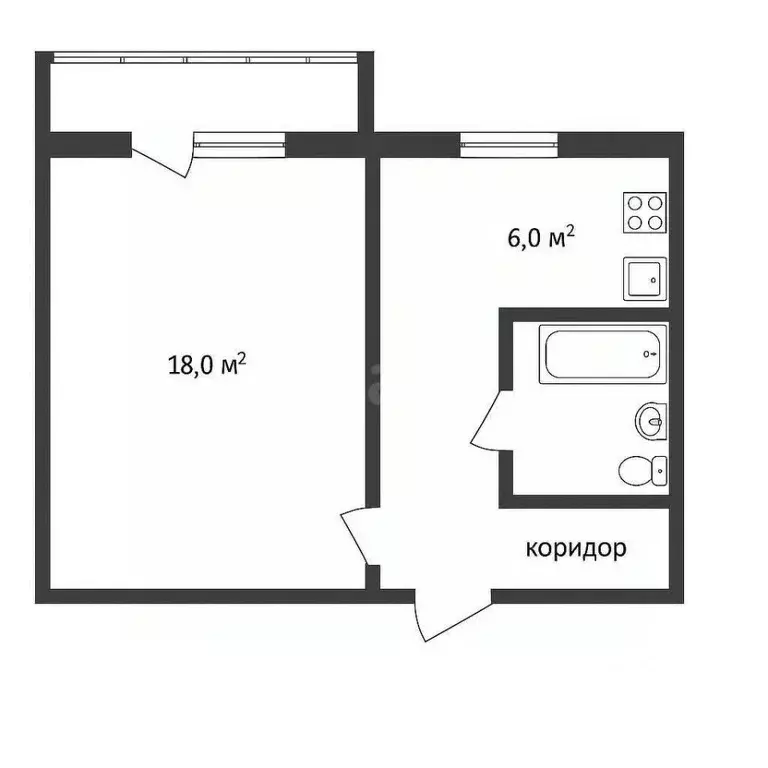 1-к кв. Московская область, Люберцы Юбилейная ул., 4 (29.5 м) - Фото 1