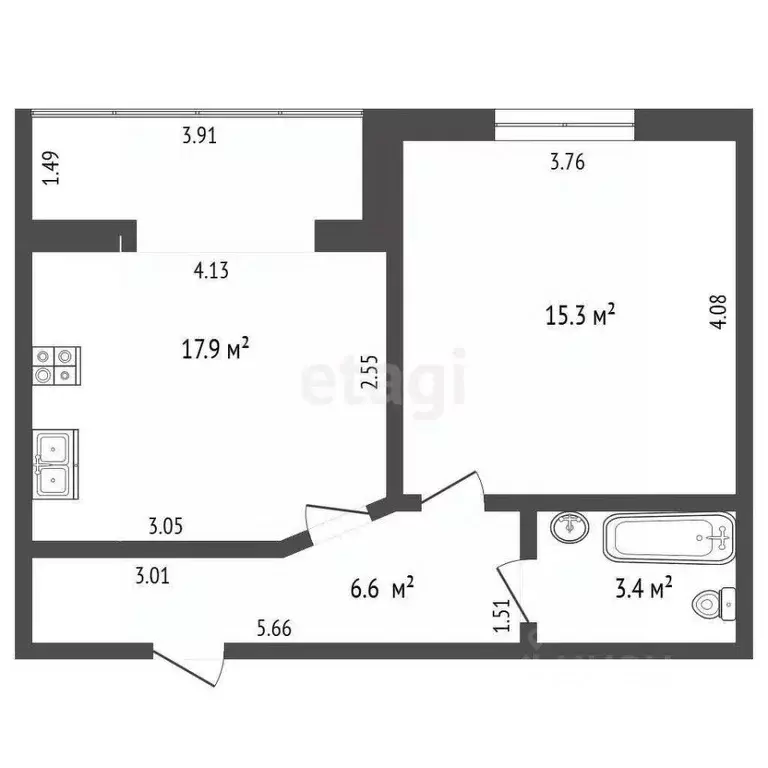 1-к кв. Ямало-Ненецкий АО, Новый Уренгой Солнечный мкр, Армавирский ... - Фото 2