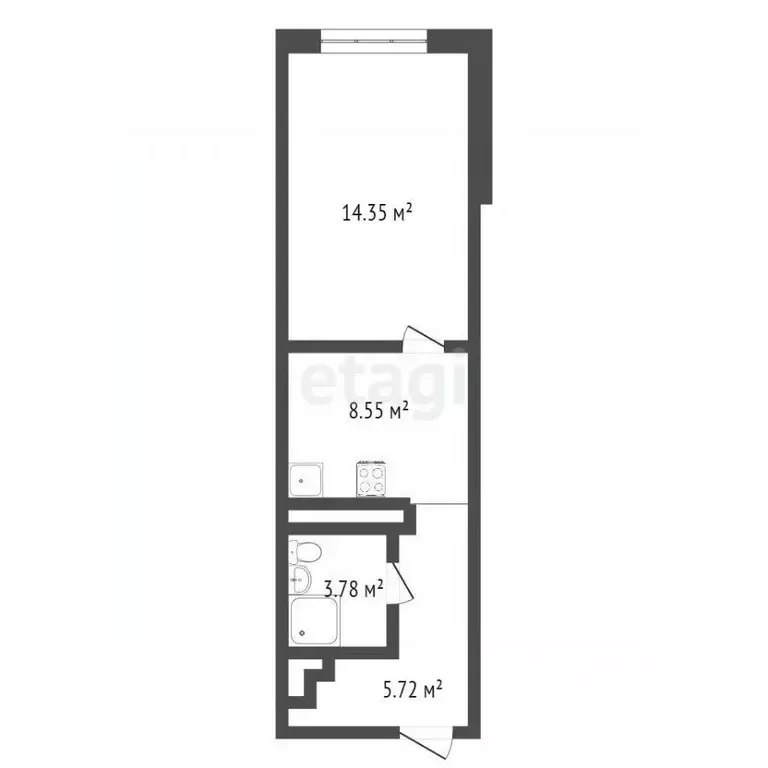1-к кв. Московская область, Балашиха Изумрудный кв-л, 12 (33.0 м) - Фото 1