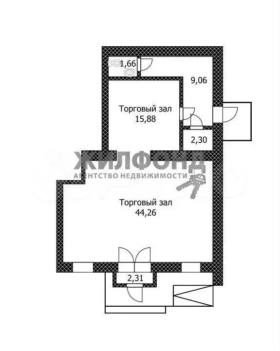 Продам торговое помещение, 72 м - Фото 0