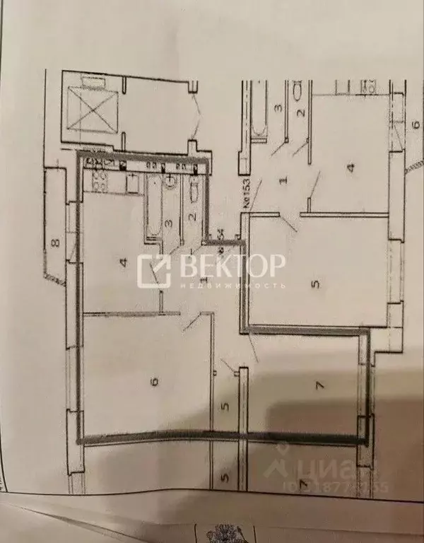 2-к кв. Костромская область, Кострома Кинешемское ш., 34а (56.0 м) - Фото 1