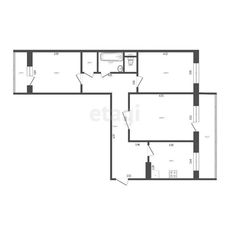 3-комнатная квартира: Йошкар-Ола, улица Петрова, 4 (77.1 м) - Фото 0