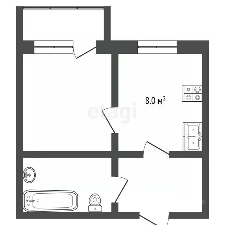 1-к кв. Крым, Ялта наб. Имени В.И. Ленина, 13 (57.0 м) - Фото 1