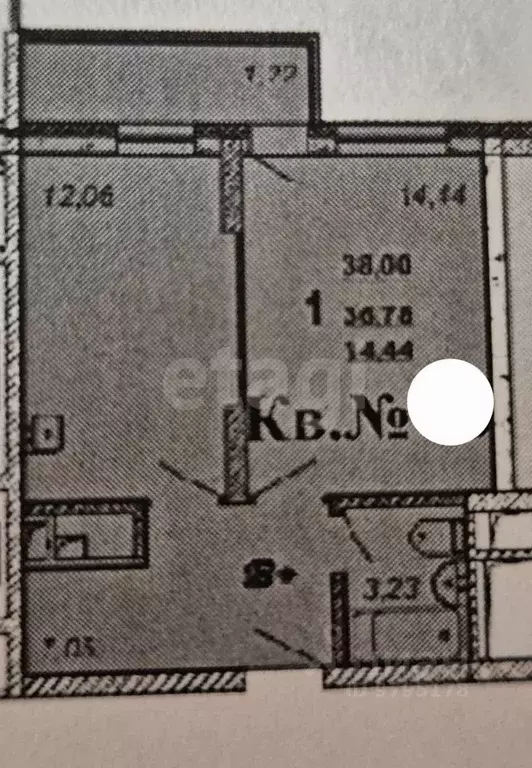 1-к кв. Татарстан, Казань ул. Восстания, 82Б (36.0 м) - Фото 2