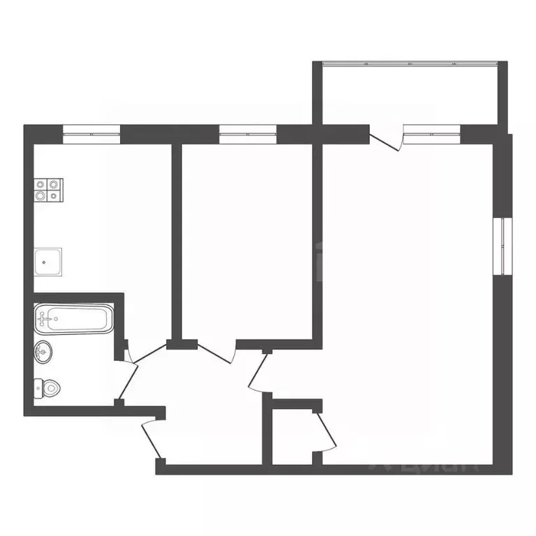 2-к кв. Тульская область, Тула ул. Металлургов, 79 (41.0 м) - Фото 2