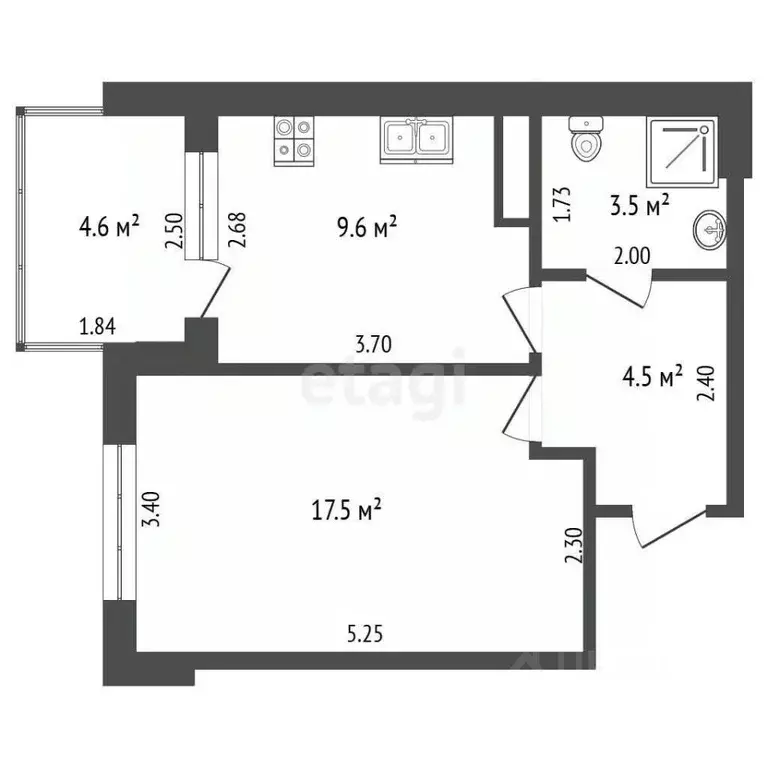 1-к кв. Ставропольский край, Кисловодск ул. Чайковского (35.0 м) - Фото 2