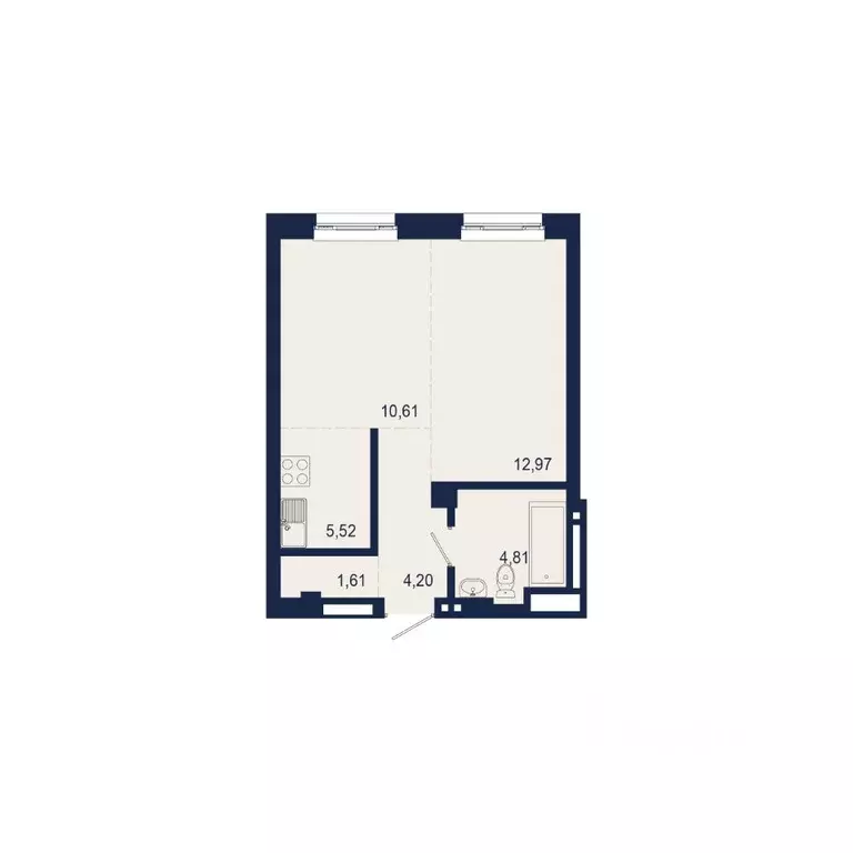 2-к кв. Башкортостан, Уфа Новомостовая ул., 4А (40.6 м) - Фото 1