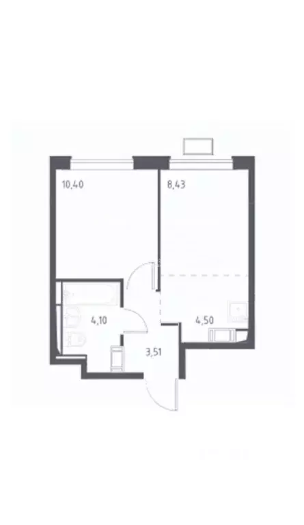Студия Москва Рязановское поселение, ул. Уточкина, 5к1 (30.0 м) - Фото 1