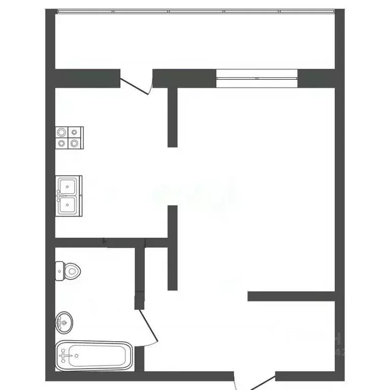 1-к кв. Кемеровская область, Кемерово Космическая ул., 4Б (32.1 м) - Фото 2