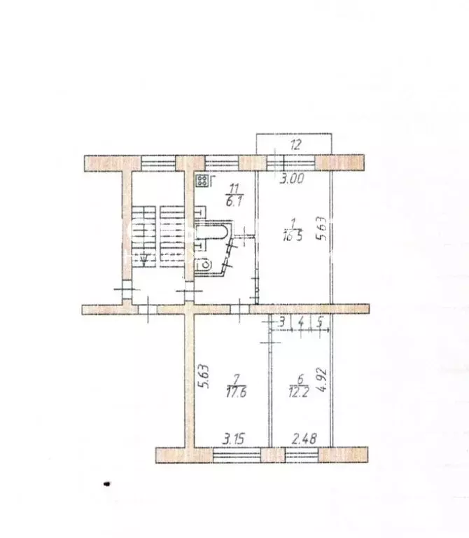 3-комнатная квартира: Челябинск, улица Образцова, 19А (65 м) - Фото 1