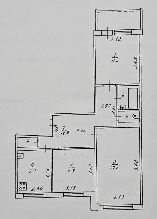 3-к кв. Кировская область, Киров ул. Маршала И.С. Конева, 13 (64.6 м) - Фото 1