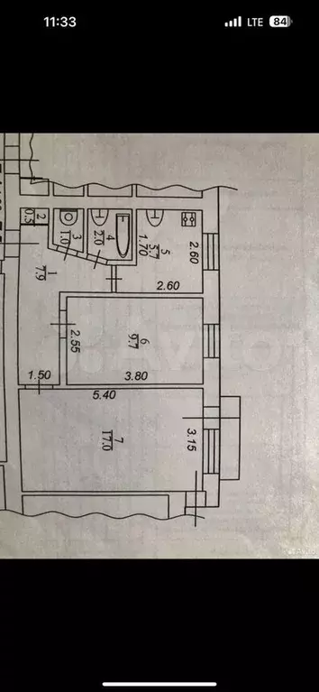 2-к. квартира, 43,8 м, 1/9 эт. - Фото 0