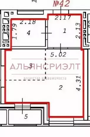 Квартира-студия: Новосибирск, улица имени генерал-майора А.Н. Рожкина, ... - Фото 0