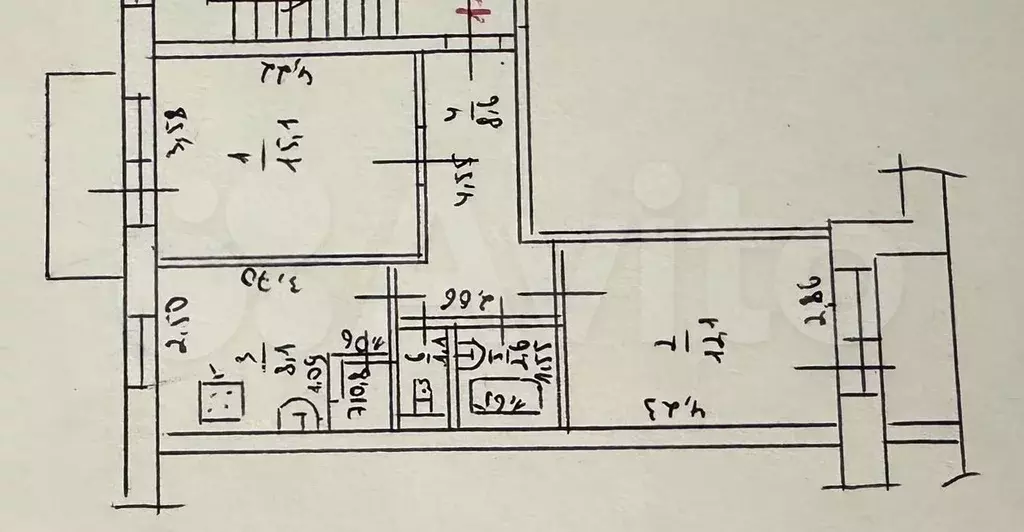 2-к. квартира, 50 м, 5/5 эт. - Фото 0