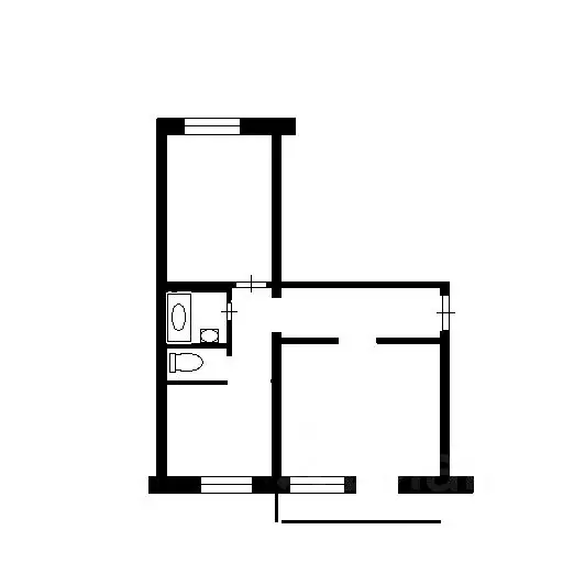 2-к кв. Тульская область, Тула ул. Халтурина, 12 (55.0 м) - Фото 1